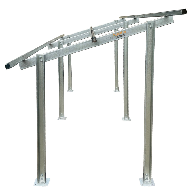 Galvanized solar panel mounting structure